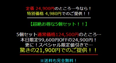 ドロップガール5個セットの価格