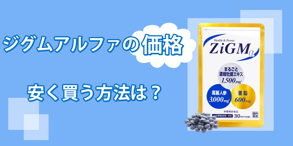 ジグムアルファの販売価格を調べました