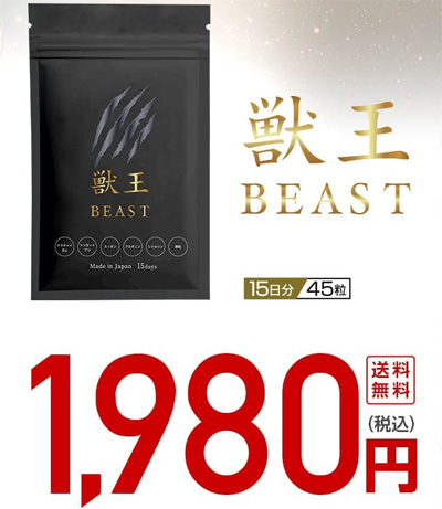 獣王ビースト(beast)サプリの価格